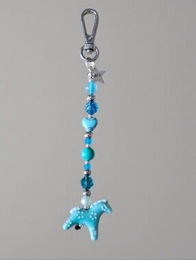 Bohemian Trinkets Wild Horses Series..Turquoise Heiress Bag Charm